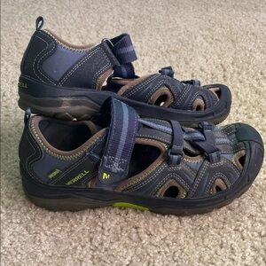 Merrell Kids' Blue and Gray Adventure Sandals, size 4 wide